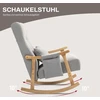 Koduva Supamasis krėslas su juosmens pagalvėle, plati sėdimoji dalis, gumamedžio rėmas, pilkas, iki 120 kg
