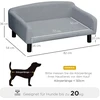 Aosom Šviesiai pilka augintinio sofa su nuimama pagalvėle, iki 20 kg