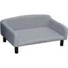 Aosom Šviesiai pilka augintinio sofa su nuimama pagalvėle, iki 20 kg