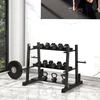 Virdulys Koduva Svorio stovas hanteliams, kettlebells, svarmenų diskams ir štangoms, 3 lygiai, reguliuojamas, plienas, 131 x 75 x 80 cm, juodas