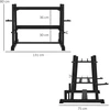 Virdulys Koduva Svorio stovas hanteliams, kettlebells, svarmenų diskams ir štangoms, 3 lygiai, reguliuojamas, plienas, 131 x 75 x 80 cm, juodas