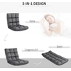 Koduva Tamsiai pilka 3 viename sulankstoma grindų sofa-lova, 55 × 108 cm