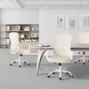 Koduva Tinklinė biuro kėdė su supimo funkcija, ergonomiška, 60 x 60 x 95,5–105,5 cm, smėlio-balta