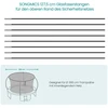Koduva Trampolino atsarginės stiklo pluošto lazdelės, 8 vnt., 127,5 cm, viršutiniam kraštui