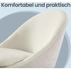 Koduva Tualetinis krėslas su aksominiu paviršiumi, reguliuojamo aukščio, 60 x 60 x 80–90 cm, baltas