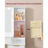 Songmics Tualetinis staliukas su veidrodžiu ir kėdute, 40 x 110 x 135 cm, baltas