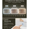 Koduva Tualetinis staliukas su veidrodžiu ir LED apšvietimu, 40 x 125 x 140 cm, debesų baltumo