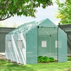 Koduva Tunelinis šiltnamis, pakeliamos durys ir langai, cinkuoto plieno rėmas, 2 x 3 x 2 m, žalias
