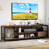 TV staliukas Koduva TV spintelė Rustic Brown &amp; Juodas iki 65" televizoriui