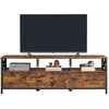 Koduva TV staliukas televizoriams iki 65 colių, 147 x 40 x 50 cm, rudas-juodas