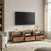 Koduva TV staliukas televizoriams iki 80 colių, 178 x 40 x 50 cm, ruda-juoda
