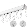 VEVOR Užuolaidų bėgelio rinkinys SZ-101A, aliuminio lydinys, baltas, 181 cm