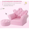 Koduva Vaikiška sofa su pufu, rožinė, 58 x 40,5 x 49 cm, 2 dalių rinkinys