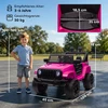 Koduva Vaikiškas elektrinis automobilis, 12V, su nuotolinio valdymo pultu, 2 varikliai, LED, garsinis signalas, rožinis, 100 x 65 x 72 cm