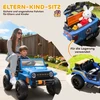 Koduva Vaikiškas elektrinis automobilis, 12V baterija, tėvų ir vaiko sėdynė, nuotolinis valdymas, muzika, garsinis signalas, LED šviesos, 3-8 m., mėlynas