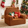 Koduva Vaikiškas Meškiuko Sofa su Minkštu Teddy Fliso Audiniu, Rudas