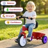 Promotion Vaikiškas Triratukas su Šviečiančiais Ratais ir 4 Lygmenų Reguliuojama Sėdynė