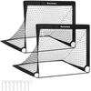 Koduva Vaikiški futbolo vartai, 2 vnt. rinkinys, 120 x 80 x 80 cm, juodi