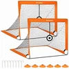Koduva Vaikiškų futbolo vartų rinkinys, 2 vnt., sulankstomi, nešiojami, 120 x 91 x 91 cm, oranžiniai