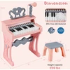 Koduva Vaikų Mini Pianinas 25 Klavišai Rožinis