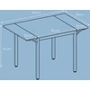 Koduva Valgomojo stalas 2–4 asmenims, sulankstomas, 120 x 78 x 76,2 cm, rudos ir juodos spalvos