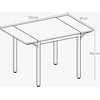 Koduva Valgomojo stalas 2–4 asmenims, sulankstomas, 78 x 120 x 76,2 cm, juodai juodas