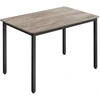 Songmics Valgomojo stalas, 70 x 110 x 77 cm, medžio drožlių plokštė ir plienas, pilkai smėlinis, juodas