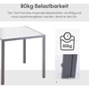 Koduva Valgomojo stalas, stiklinis, kvadratinis, pilkas, 75 x 75 x 75 cm