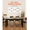 VEVOR Valgomojo stalas, MDF, juodas, 160 x 80 x 76 cm, 4-6 asmenims