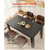VEVOR Valgomojo stalas, MDF, juodas, 160 x 80 x 76 cm, 4-6 asmenims