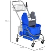 Koduva Valymo kibiras su gręžimo presu, mėlynas, plastikas/metalas, 26 l, 73 x 45 x 95 cm