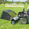 VEVOR Vejos šluota tempiama už traktoriuko TC5001E, 112 cm, 708 l, juoda