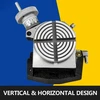 VEVOR 100 mm sukamoji staklių stalo plokštė, horizontali ir vertikali, 4 griovelių