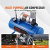 VEVOR 12 V oro kompresorius su baku 6 l, 120 psi, skirtas traukinių signalams
