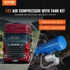 VEVOR 12 V oro kompresorius su baku 6 l, 120 psi, skirtas traukinių signalams