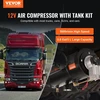 VEVOR 12 V oro kompresorius su baku 3 l, 120 psi, skirtas traukinių signalams