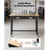 VEVOR 1220 mm darbo stalas su stalčiumi ir ratukais, 680 kg