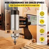 Koduva VEVOR 1,5 kW oru aušinamas CNC suklio variklis, 220–250 V, 8000–24000 aps./min., 65 x 205 mm