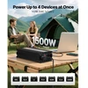 Koduva VEVOR 1500 W galios keitiklis, 12 V DC į 230 V AC, grynos sinusoidės, su nuotolinio valdymo pultu, USB ir Type-C