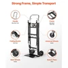 Koduva VEVOR 2 in 1 sulankstomas rankinis vežimėlis, 226,9kg keliamoji galia 4 ratų režimu, su reguliuojama rankena