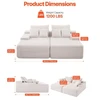 VEVOR 210 cm platus dvivietis loveseat sofa, smėlio spalvos, kordurojaus audinys