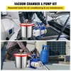 VEVOR 3 CFM 1/4 HP vienpakopis vakuuminis siurblys, 3 gal./12 l vakuumo kameros komplektas HVAC ir A/C šaldymui