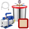 VEVOR 3 CFM 1/4 HP vienpakopis vakuuminis siurblys, 3 gal./12 l vakuumo kameros komplektas HVAC ir A/C šaldymui