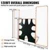 VEVOR 3-in-1 lakroso vartai su užtvara ir taikiniu, 12 x 9 pėdų, plieno rėmas, oranžinė