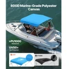 Koduva VEVOR 3 lankų valties bimini stogelis, 600D poliesteris, aliuminio lydinio rėmas, Pacific Mėlyna, 72"Lx(79"-84")Wx46"H