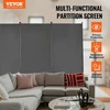 Koduva VEVOR 3 panelių kambario pertvara, sulankstoma privatumo uždanga, pilka