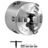 VEVOR 3 žandų tekinimo griebtuvas, 80 mm, savaime centruojantis, 2-63 mm, su T-raktu