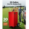 VEVOR 30 galonų kuro vežimėlis, elektrinis siurblys, 32 l/min, dyzelinui ir benzinui, 2 ratai, 10 pėdų žarna