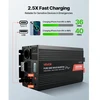 Koduva VEVOR 3500W keitiklis, 12 V DC į 230 V AC, grynos sinusoidės, LCD ekranas, nuotolinis valdymas, USB, Type-C, 2 AC lizdai
