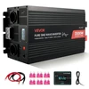 Koduva VEVOR 3500W keitiklis, 12 V DC į 230 V AC, grynos sinusoidės, LCD ekranas, nuotolinis valdymas, USB, Type-C, 2 AC lizdai